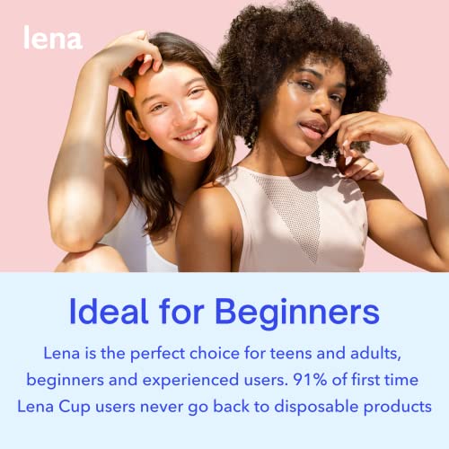 Lena Menstrual Cup | Small - Light To Heavy Menstruation Flow | Beginner Period Cups Reusable | Tampon And Pad Alternative | 12 Hour Wear Feminine Care Soft Cup | Made In Usa | Purple #TOP3