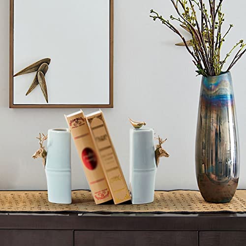 Sujetalibros para pájaros decorativos en salones y oficinas ordenadas 8