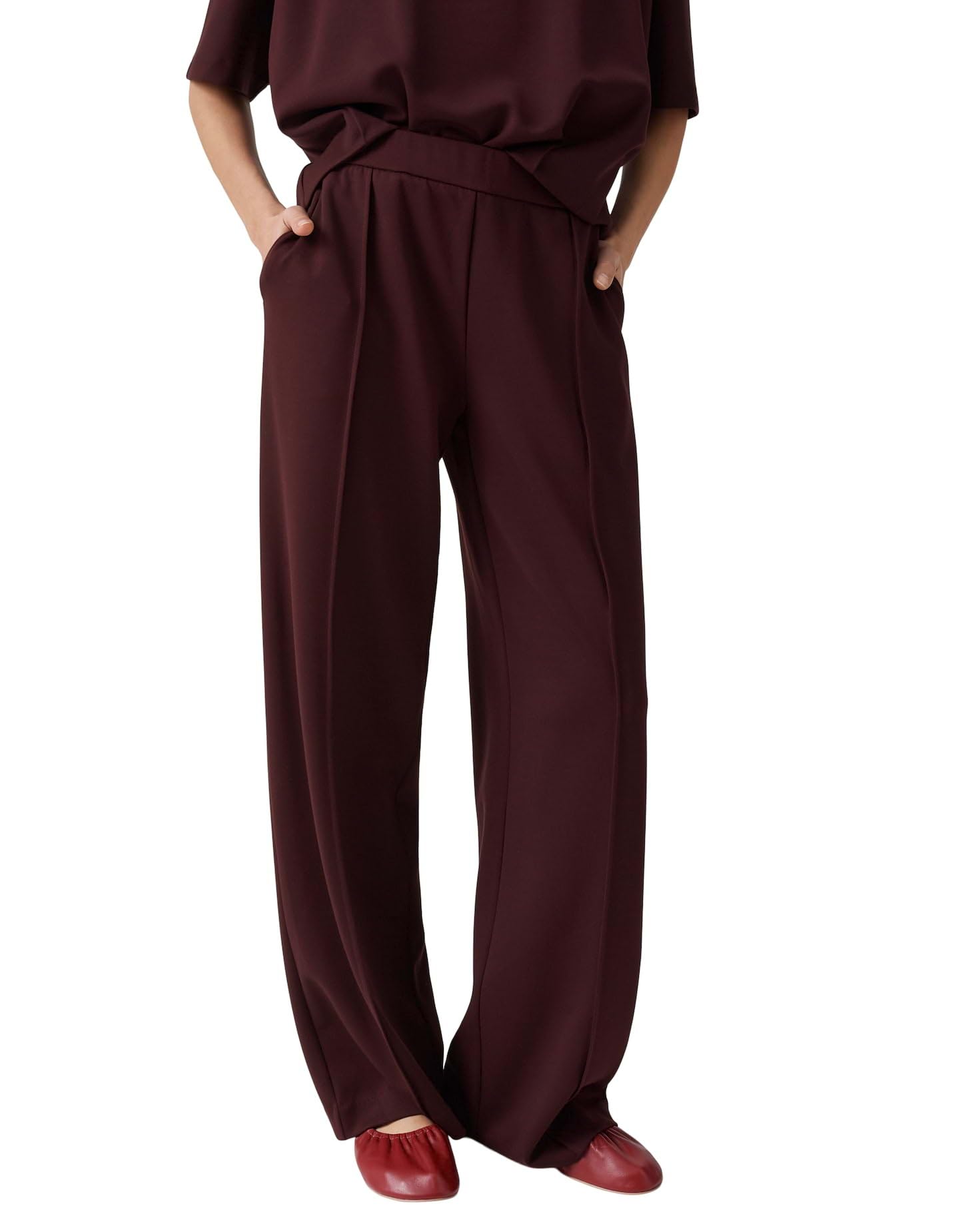 OPUS Damen Jogpants | MELANE CHILL Wide Jogpants aus Cotton Modal Mix