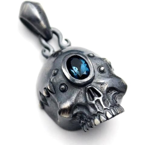 COSUMOSU Men's Sterling Silver Skull Pendant Cover