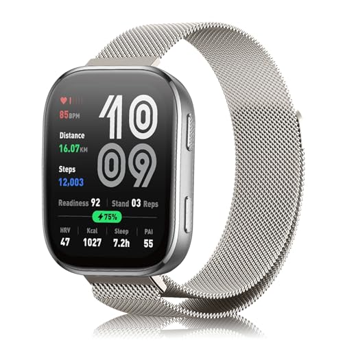[AiMaoo] �����o���h Amazfit Bip 6 �Ή� �����x���g �~���l�[�[���b�V���x���g �X�e�����X�� �}�O�l�e�B�b�N�X�g���b�v ������� �j�����p �ʋC ���K �����o���h �R���p�`�u�� Amazfit Bip 6 (�X�^�[���C�g)