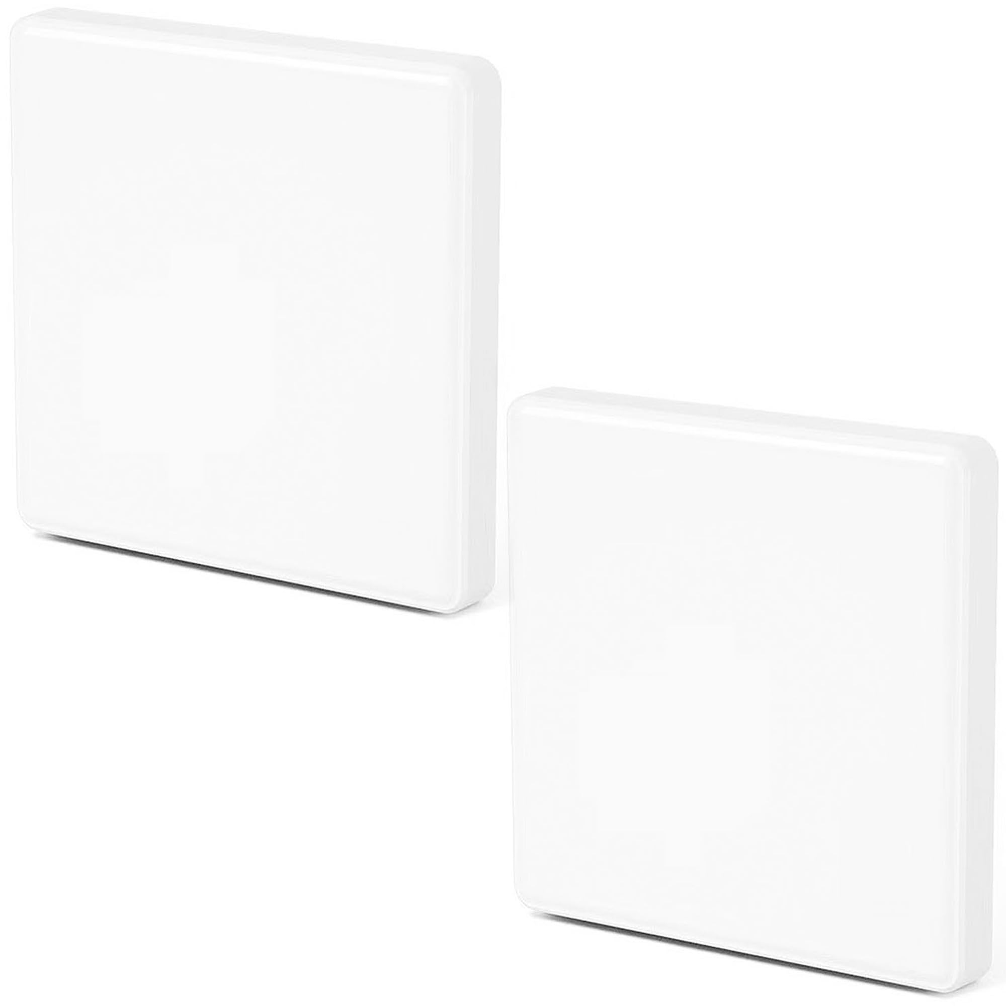 2 x Blind Cover Socket, Light Switch Cover 8.6 x 8.6 cm, Socket Cover White, Blind Cover Flush-Mounted Box for Unused Sockets or Switches White (2)
