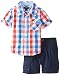 Tommy Hilfiger Baby Boys' Asher Yarn Dye Plaid Shirt and Cargo Short Set