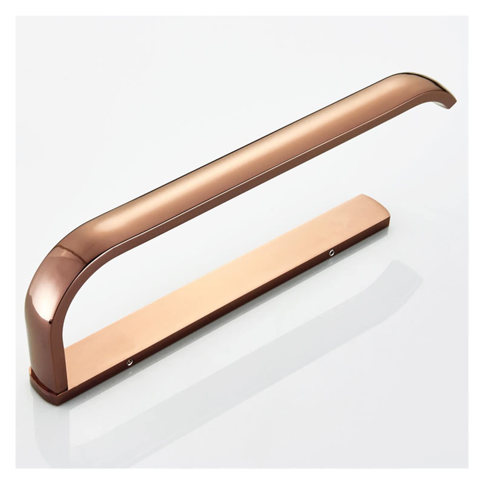 Toallero de latón Oro Rosa con Barra y Anillo 30 cm