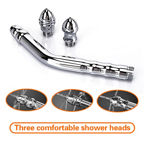 Handheld Aluminum Shower Kit System Shower Douche Enema Kit - 3 Heads Shower Douche Cleansing System,Regulator And 59Inch Hose #TOP4