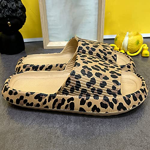 Jfxgjuv Leopard Print Sandals for Women Men Leopard Print Shoes 2023 Summer Animal Leopard Print Slippers Slides Flats4