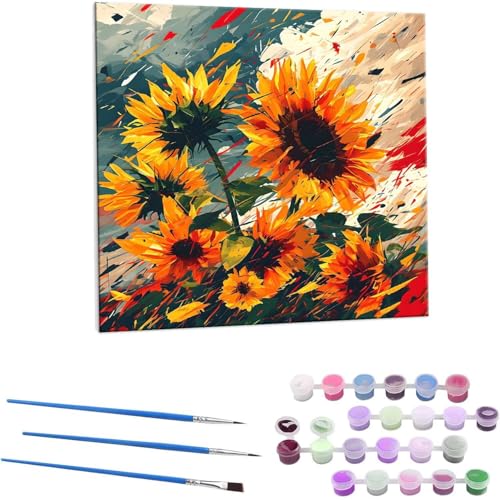 Ђ܂ G Paint by Numbers hG Lbg l ʂ肦 lphGLoXNtg  LoXA[g uVƃANG̋, ItBX CeA rO, ւ̃Mtg 80x80cm (t[