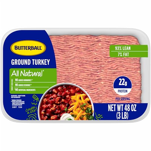 Butterball, Fresh All Natural 93% / 7% Ground Turkey, Family-Sized, 3 lb