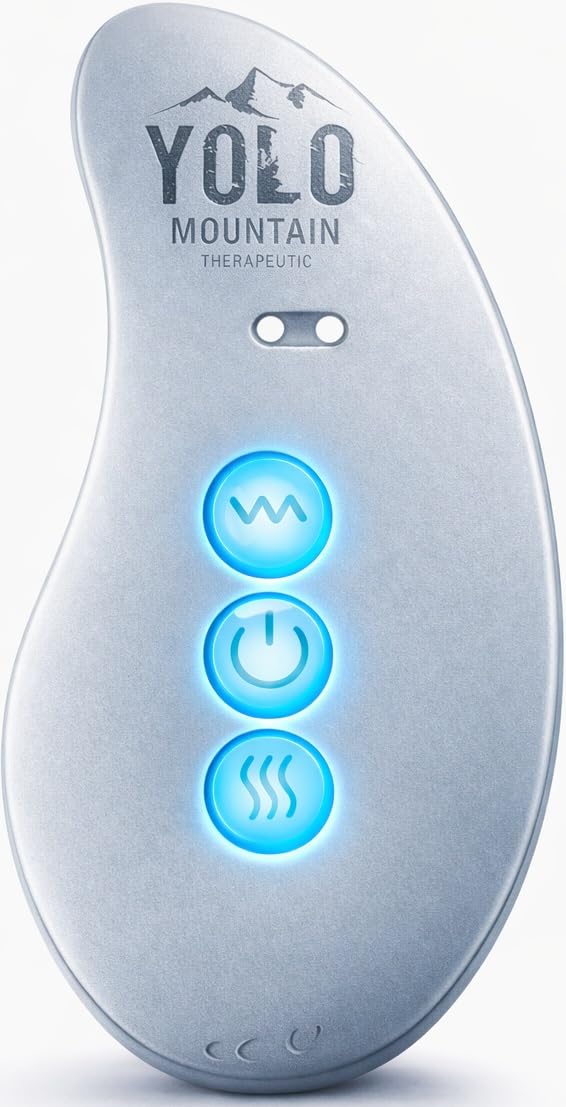 TMJ Jaw & Neck Massager with Heat Vibration Massage Tool, 10 Gentle Modes, Waterproof, Rechargeable, Tension & Clenching Relief