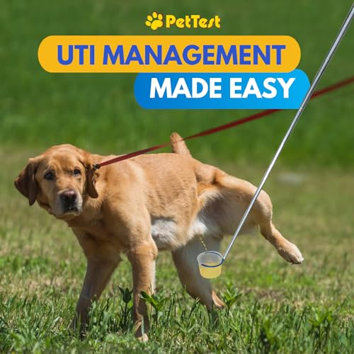 Image of PetTest i-Catch Telescoping Dog Urine Catcher, 45-inch Extendable Dog Pee Stick Collector, and Telescopic Pole Handle for Small and Large Breeds, Includes a Reusable Cup with Milliliter Markings