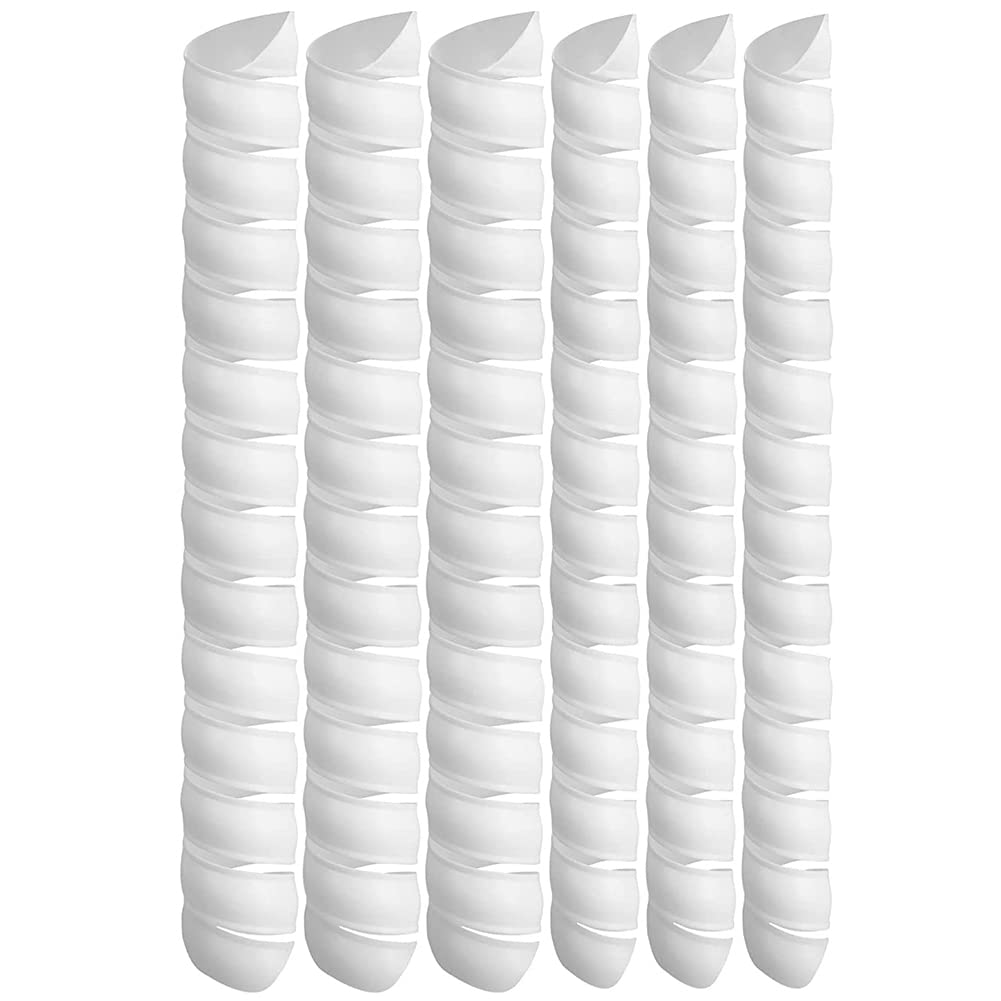 Littimoon 6 PCS Tree Trunk Protector, Plastic Spiral Tree Guard-Tree Bark Protector Tube Wraps to Protect Saplings Plants
