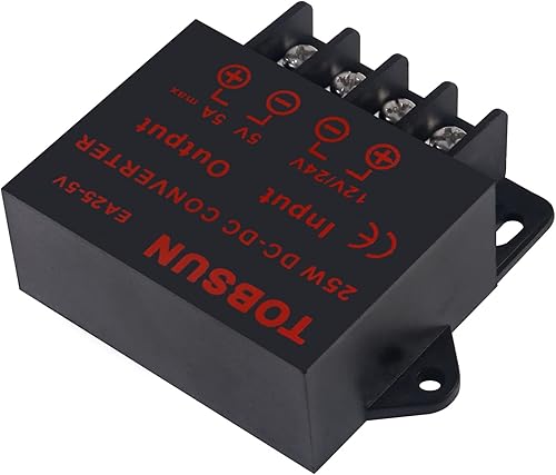 Miniatura 9 de Paquete de 2 convertidores de 12 V24 V a 5 V 3 A, convertidor de corriente continua, regulador reductor de fuentes de alimentación reguladas de 5 V,
