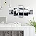 Black and White Lamborghini Wall Art Car Poster Boys Room Decor Racing Car Picture Modern Living Room Canvas Prints Cool Painting for Mens Bedroom Sports Artwork Office Home Decorations 60x32” 5Pcs