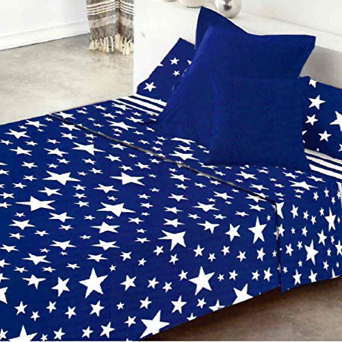 COTTON ARTean Set di lenzuola Givette blu per