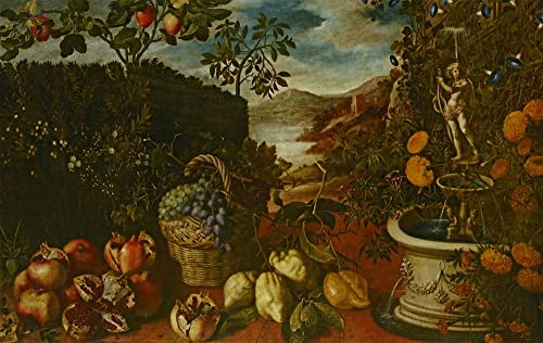 Toile Murale Raisins et Citrons 60x90cm Peinture Tomas Hiepes
