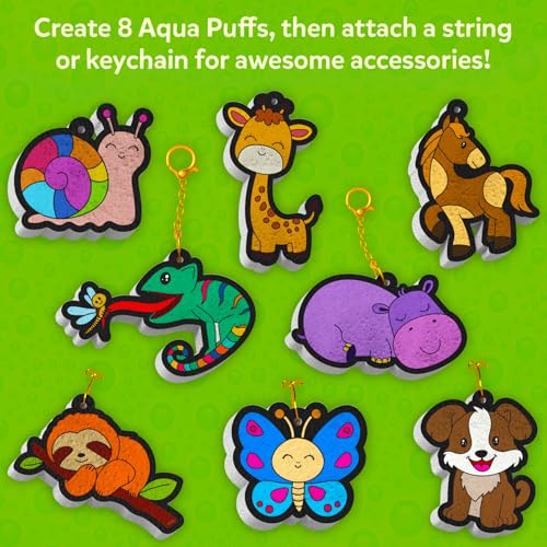 Image of Skillmatics Aqua Puffs - 3D Art Kit, Animals, Mess-Free Painting Craft for Kids, DIY Colour & Inflate Activity, Travel Toys & Creative Gifts for Girls & Boys Ages 4, 5, 6, 7, 8, 9, 10