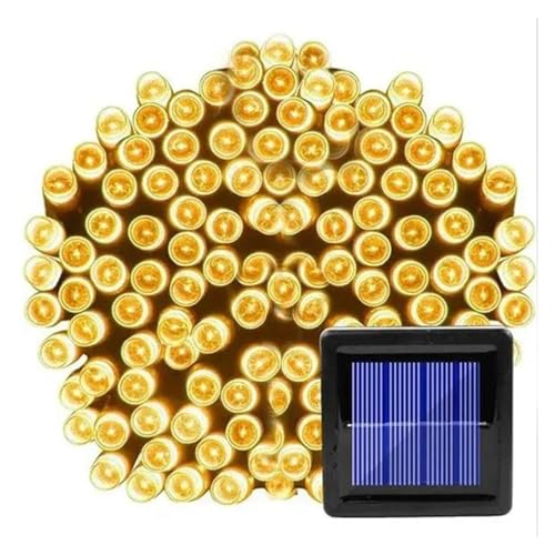 Guirnalda de luces solares para decorar bodas y cenas románticas en el jardín