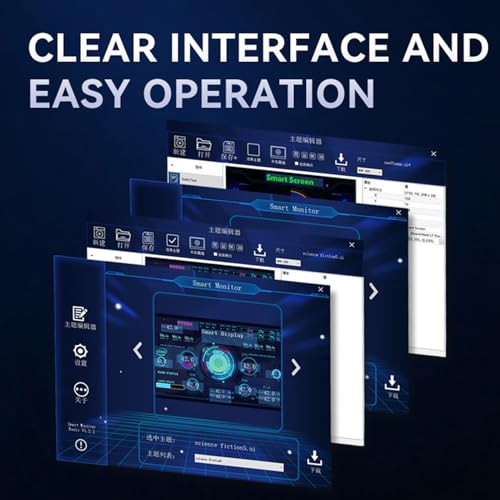 Image of Dioche 3.5 Inch IPS Monitor Display USB Powered Computer Temp Monitor High Compatibility Sub-Screen for PC Case CPU GPU Temperature Monitoring 320x480 Resolution DIY Theme Editing