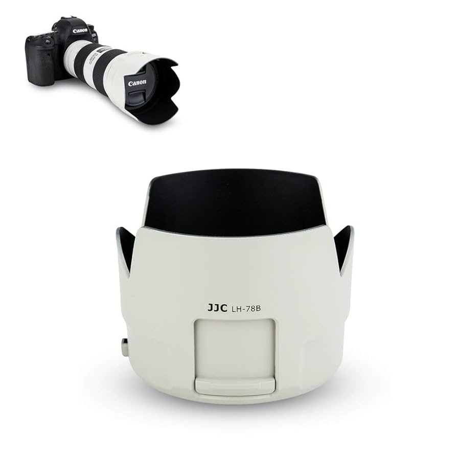 CANON EF 70-210m F4 USM レンズキャップ・フィルタ付き Amazon.com : JJC White Dedicated Reversible Lens Hood Shade