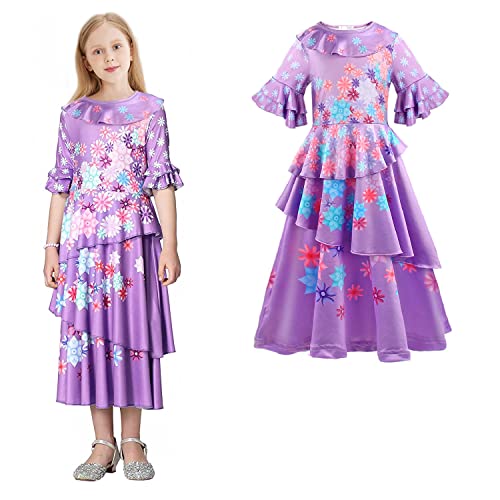 M MUNCASO Girls Mirabel Dress, Encanto Costume Princess Isabela Madrigal Cosplay Costume for Princess Costumes Girl Dress Up - Image 8