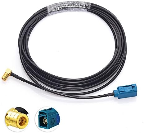 Eightwood Fakra to SMB Cable SMB DAB Cable Fakra"Z" Male to SMB Plug Right Angle Cable RG174 1ft 30cm Compatible for DAB Car Aerial GPS AM/FM Blaupunkt Pioneer Clarion Kenwood Alpine JVC