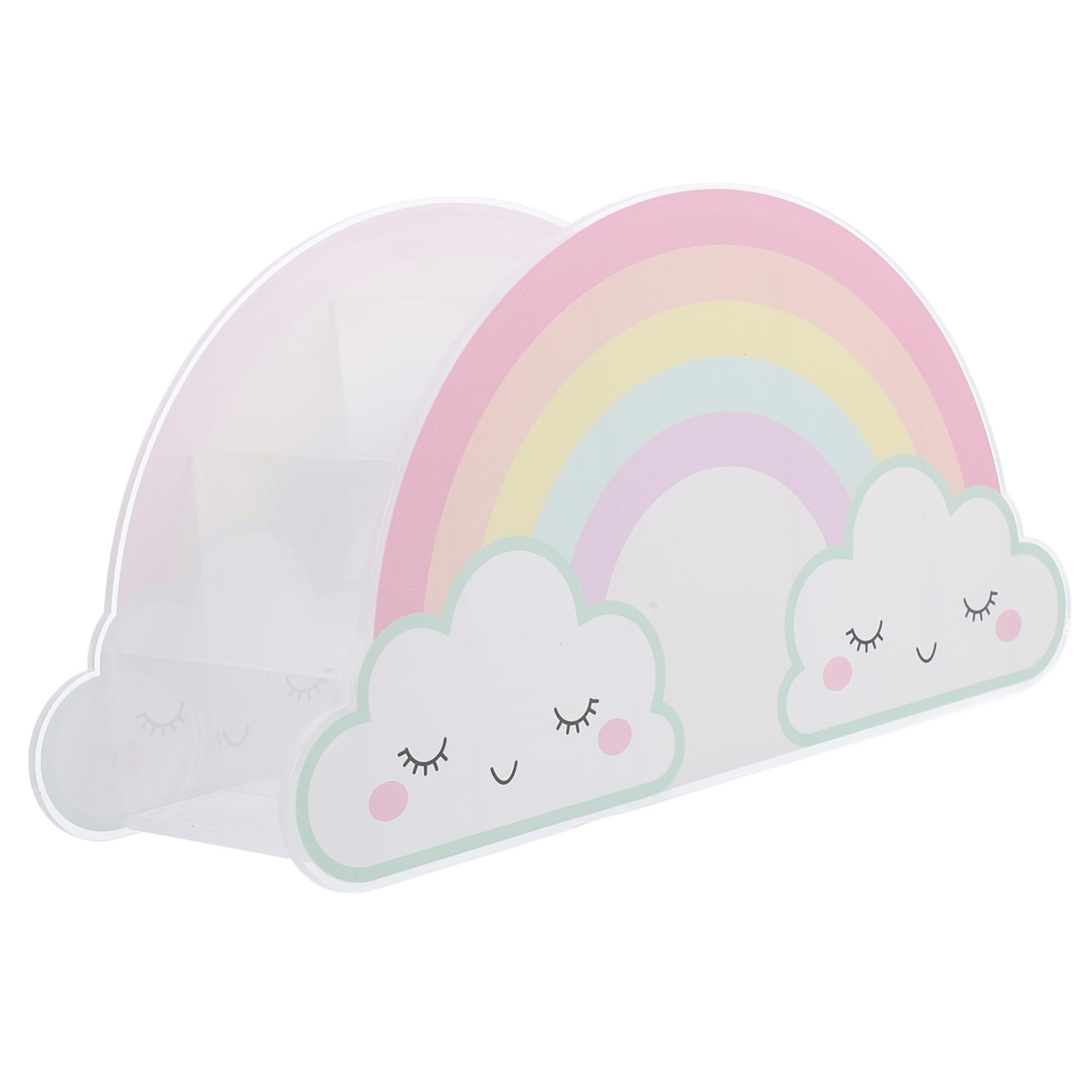 2pezzi Portapenne Da Scrivania Organizer Forma Di Arcobaleno Per Forniture Ufficio Design Elegante e Sostenibile Organizer Compatto Per Scrivania Per Insegnanti e Studenti