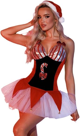 YOMORIO Sexy Christmas Dress Festive Cosplay Lingerie Costume