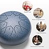 Shaevle Steel Tongue Drum 6 Inches 8 Notes Calm Drums, C Key Rain Drum Portable Handpan Drums, Chakra Percussion Instrument with Mallets, Drum Bag, Music Book #1