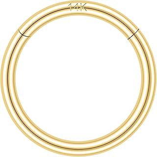 SYLWIA 14K Solid Gold 18g/16g Nose Rings for Women Men