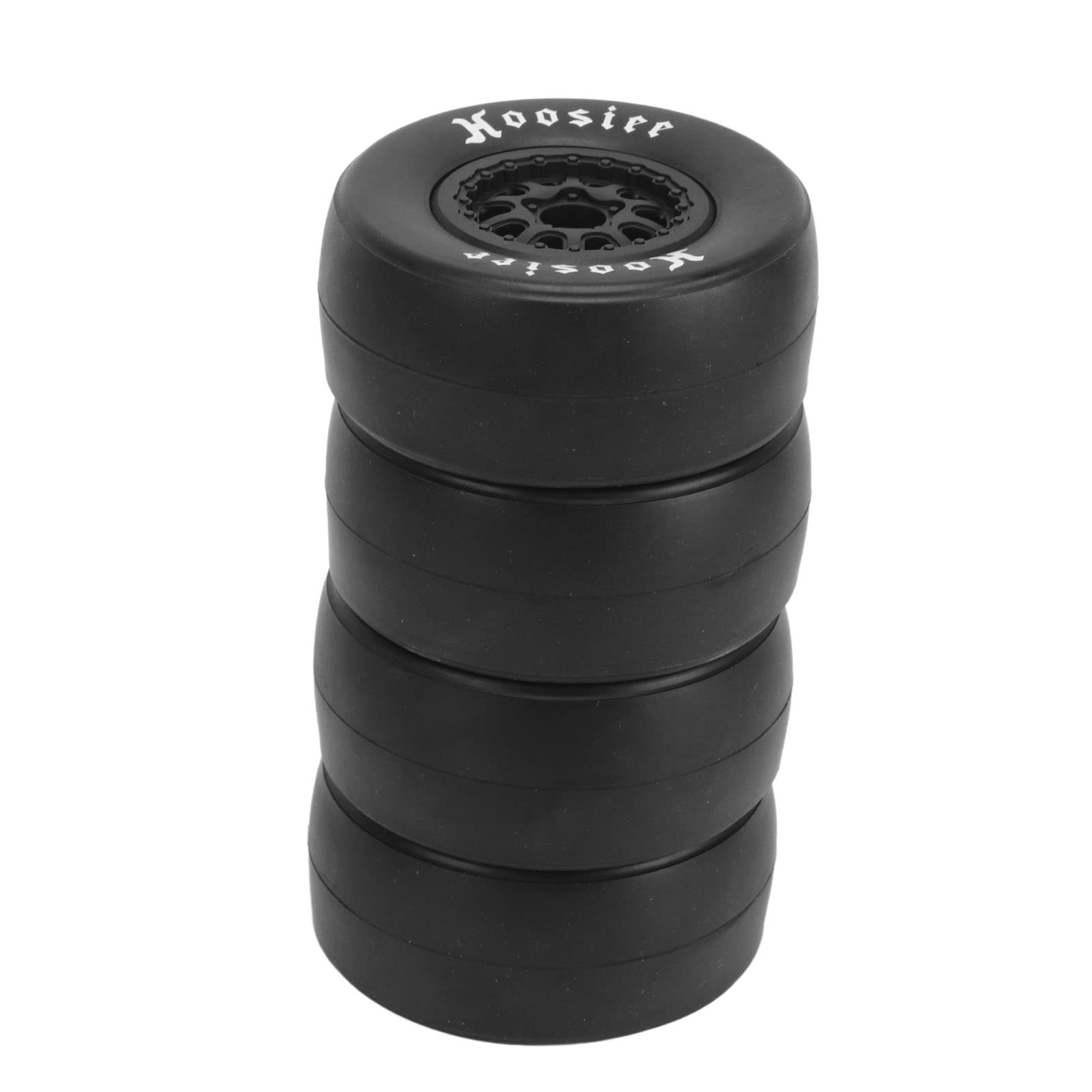 Fdit Neumáticos Duraderos para Coche RC a Escala 1/10 con Textura para Coche Teledirigido Todoterreno, 4 Neumáticos Negros para Scx10