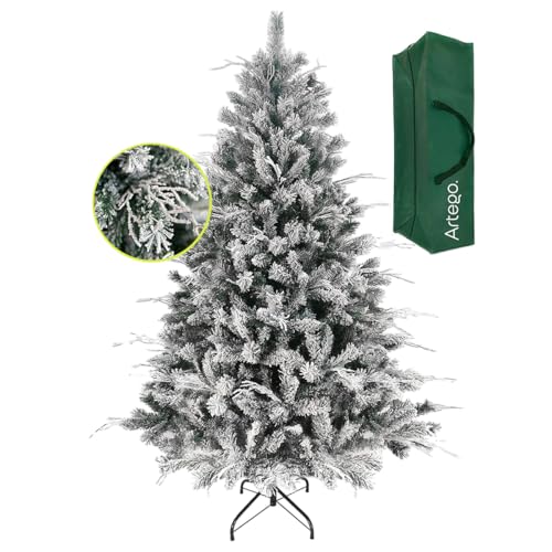 Árboles De Navidad, Home Árbol de Navidad Nevado Premium *Ramas Secas* Norway Spruce Artego Nieve Pino Artificial Frondoso + Maleta / Christmas 1.90m 2.20m 2.50m Decoración navideña...