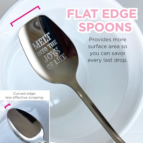 KOYAIRE Ice Cream Spoons Stainless Steel - Dessert Spoons Set of 6 by KOYAIRE - Image 3