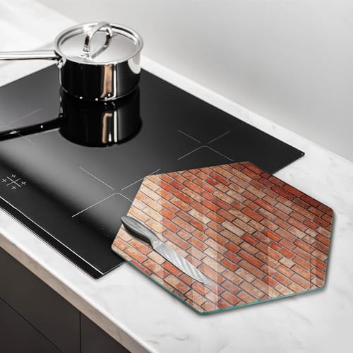 Plaque de cuisson induction protégée par l'accessoire hexagonal Wallfluent 40cm