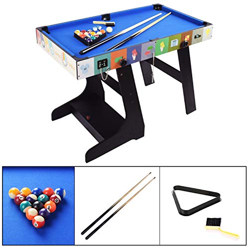 ALPIKA Faltbarer 4-in-1-Muliti-Sport-Spieltisch, zusammenklappbarer Kombi-Tisch Pool-/Snooker-Tisch, Fußballtisch, Tischtennis-Tisch, Airhockey-Tisch mit Aufbewahrungsbox, 1,2 m – Bild 6