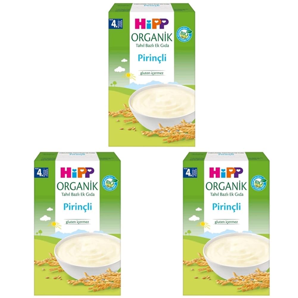 HiPP Organik Pirinçli Tahıl Bazlı Ek Gıda 200g 3lü paket
