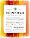 Homestead Flavored Honey Sticks, 5 Flavors Include Clover, Cinnamon, Orange, Lemon, Ginger, Pure American Honey Stix with Essential Oils for Taste (50 Pack)