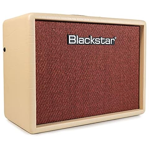 Blackstar Debut 15E Beginners Practice Electric Guitar Amplifier Combo With Delay Effect 15 Watt Headphone Input/Line In MP3 Playback (Beige) Cover