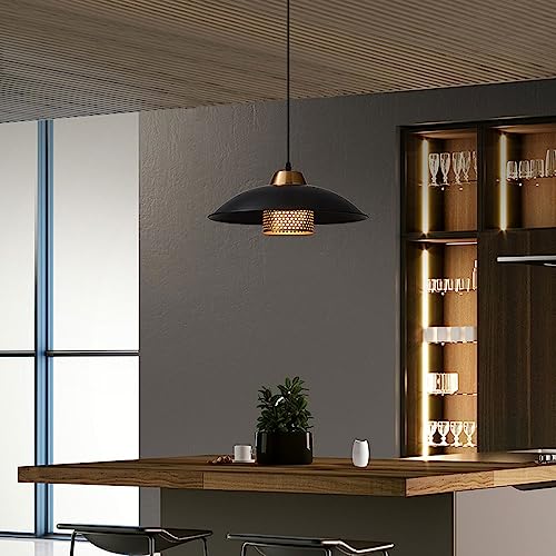 Lustre en fer suspension de plafond luminaire E27 style rétro - 5