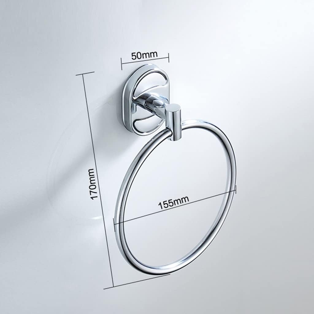 LSLYTQ Wall Mounted Bath Towel Ring, Hand Rack Roll Rail Towel Holder Rings, Chrome Bathroom Accessories, Bathroom Hardware
