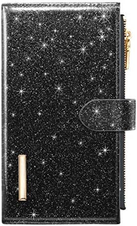 Women's RFID Blocking Large Capacity Wallet Multi Card Organizer Bifold Wallet for Women with Zipper Pocket