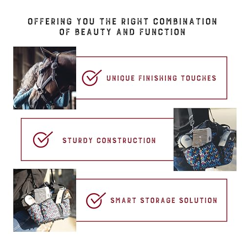 Weaver Equine Horse Grooming Kit, 7-Piece Horse Brush Set with Organizer Tote Bag, Hoof Pick, Comb, Sweat Scraper, Equine Tools for Daily Grooming, Insignia - Image 5
