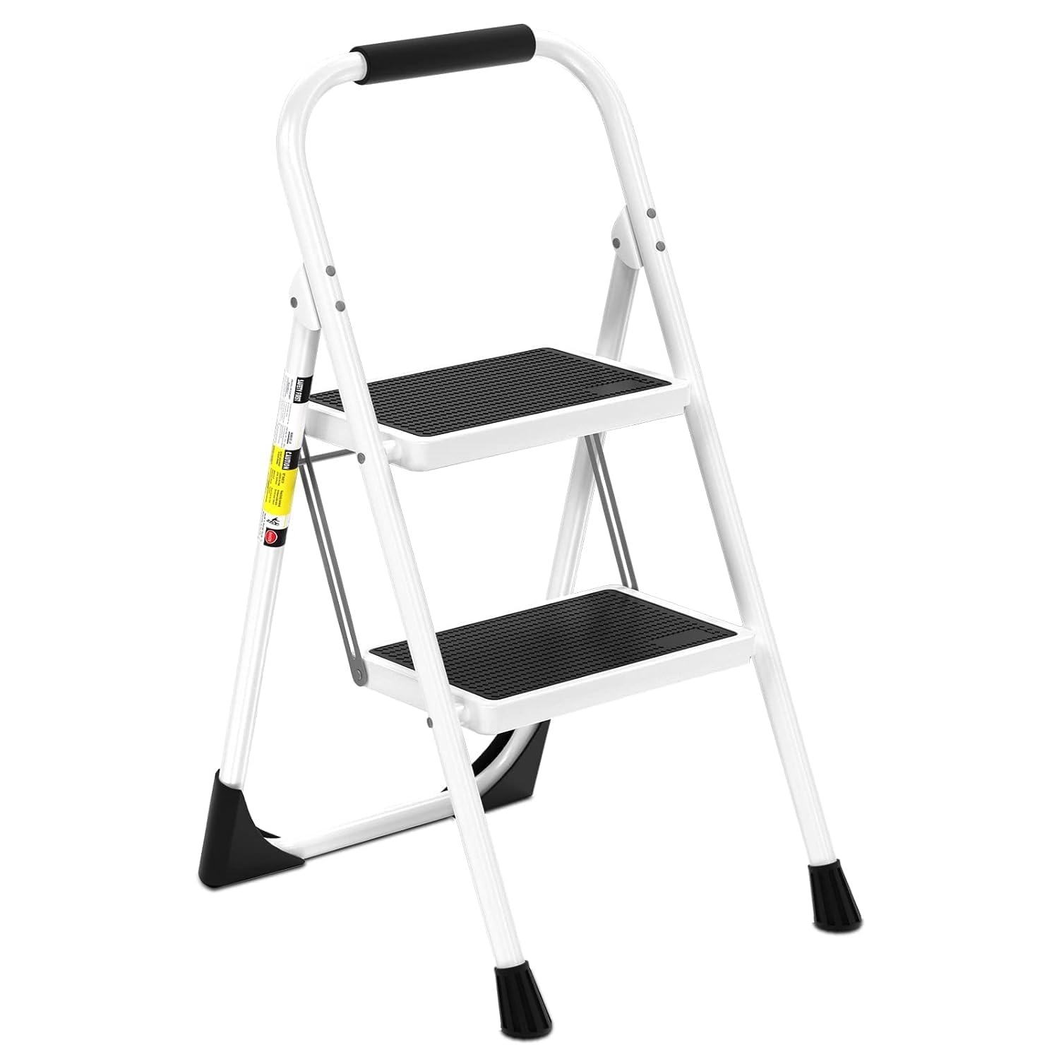 Meneflix 2 Step Steel Ladder - Small Folding Foldable Fold Away Household Step-Ladder for Kitchen with Non Slip Mats - 330lbs Load Capacity (B0DB1ZPKHZ) Amazon Price History, Amazon Price Tracker