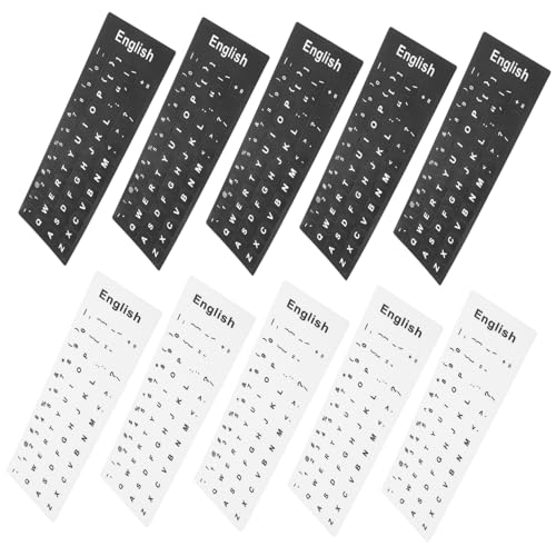 10 Fogli Adesivi Tastiera Inglese Pellicole Protettive in Opaca Facili Applicare e Rimuovere per Tastiere Meccaniche e Desktop Migliorano Precisione e