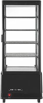 Amazon | Hijiru 4面ガラス冷蔵ショーケース100L／ブラック【HJR