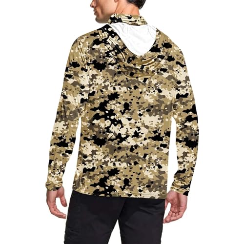Summer Sun Protection Hoodies for Men Camping Hiking Rash Guard with Mask UPF 50+ Cooling Long Sleeve Fishing Shirts4