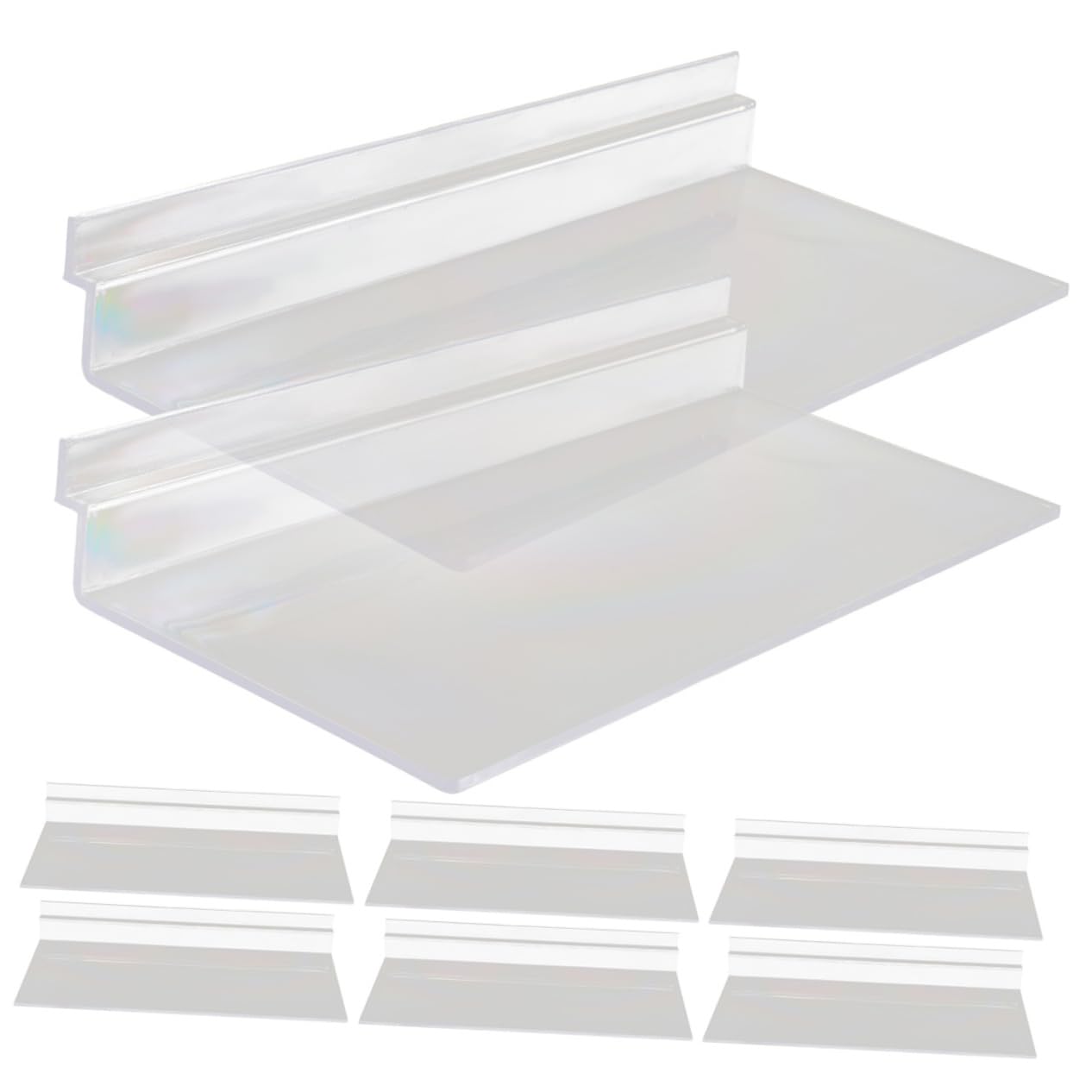 PRETYZOOM 3sets Stylish Wall Shelf Slatwall Expandable Shoe Rack for Entryway Modern Retail Store Display 8pcs*3