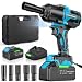 BETENST Cordless Impact Wrench 1000N.m, 1/2" Brushless Impact Driver 21V, High Torque Power Electric Impact Gun with Battery 4000mAh, Fast Charger & 5 Sockets for Car/Truck RV/Mower
