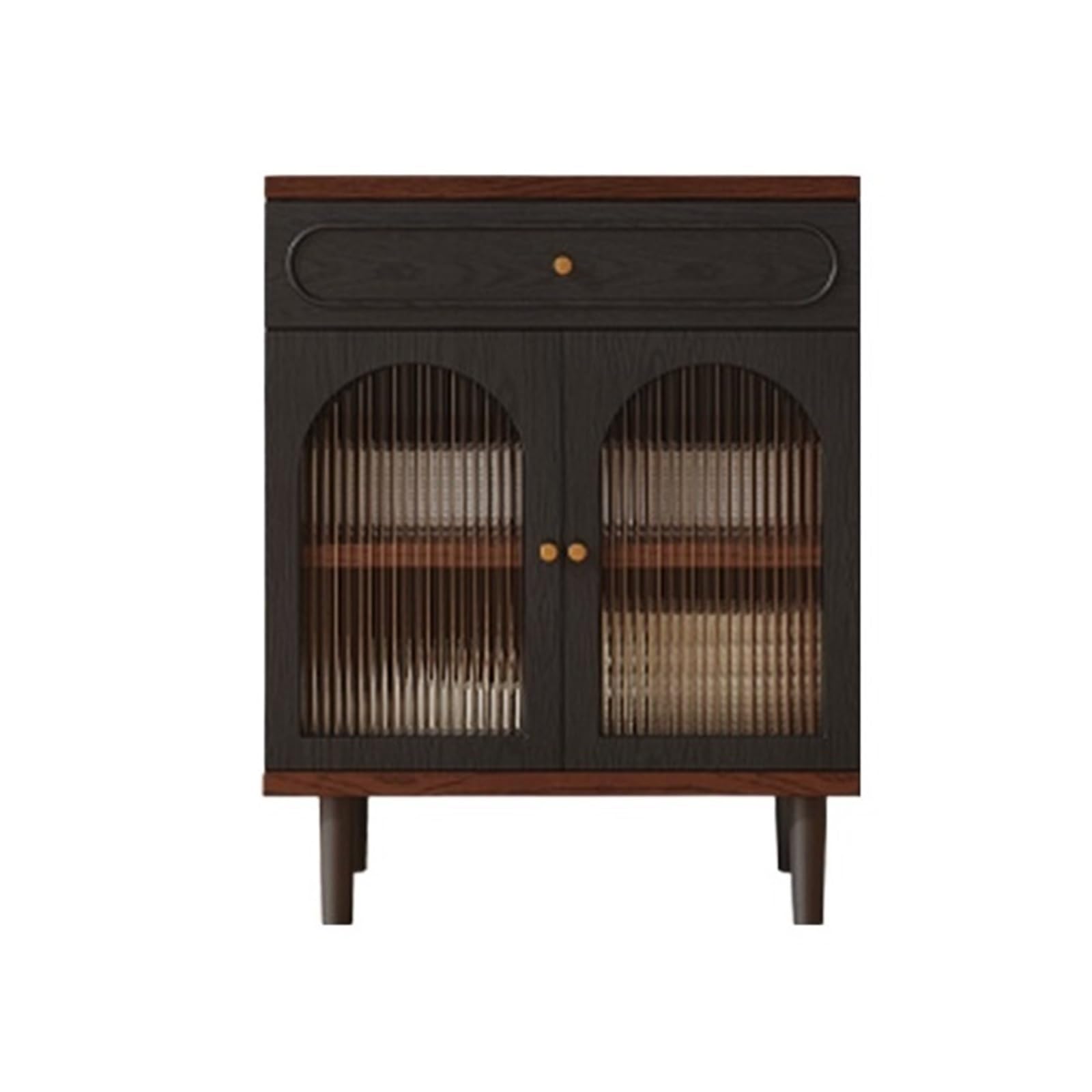 Mueble aparador Aparador pequeño Retro de Cristal for el hogar, salón, almacenaje Multifuncional, Ideal for té o como Espacio Almacenamiento en la Pared. 80 cm Mesa de Centro Consola