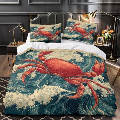 Linge de lit double motif pommes rouges 3d au fini microfibre super douce unique - 2