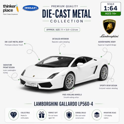 Image of Lamborghini Gallardo Welly 1:64 LP560-4 Die-Cast Metal Car